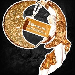 NWT "The ANGEL & The CRESCENT MOON" by Roman Ornament 9" from The Hidden Cottage